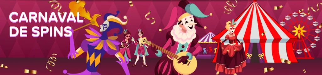 Arlequin casino Carnaval des spins visuel