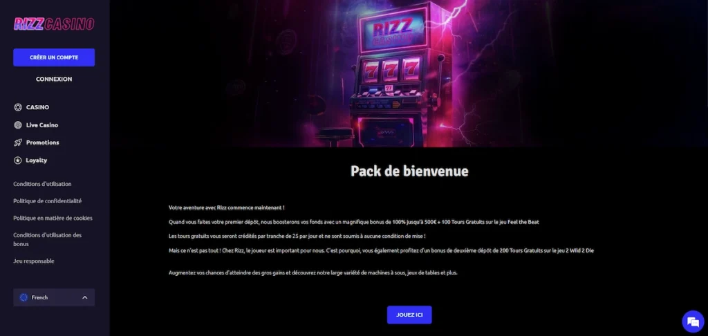 rizz-casino-bonus-bienvenue-inscription